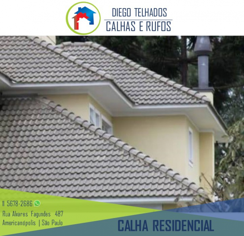 Calha para Casa Preço Casa Verde - Calha Quadrada