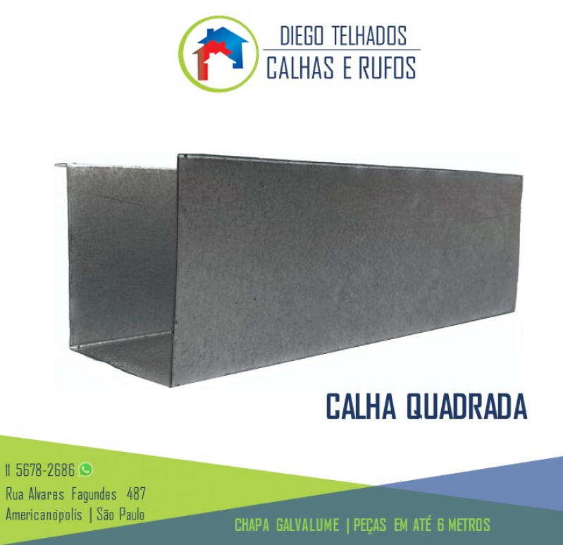 Calha Quadrada Preço Jaçanã - Calha para Casa