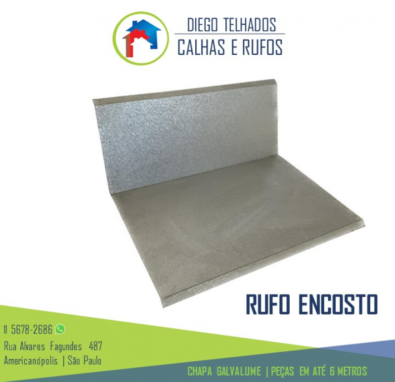 Fábrica de Rufo de Encosto Vila Guilherme - Rufo para Telhado