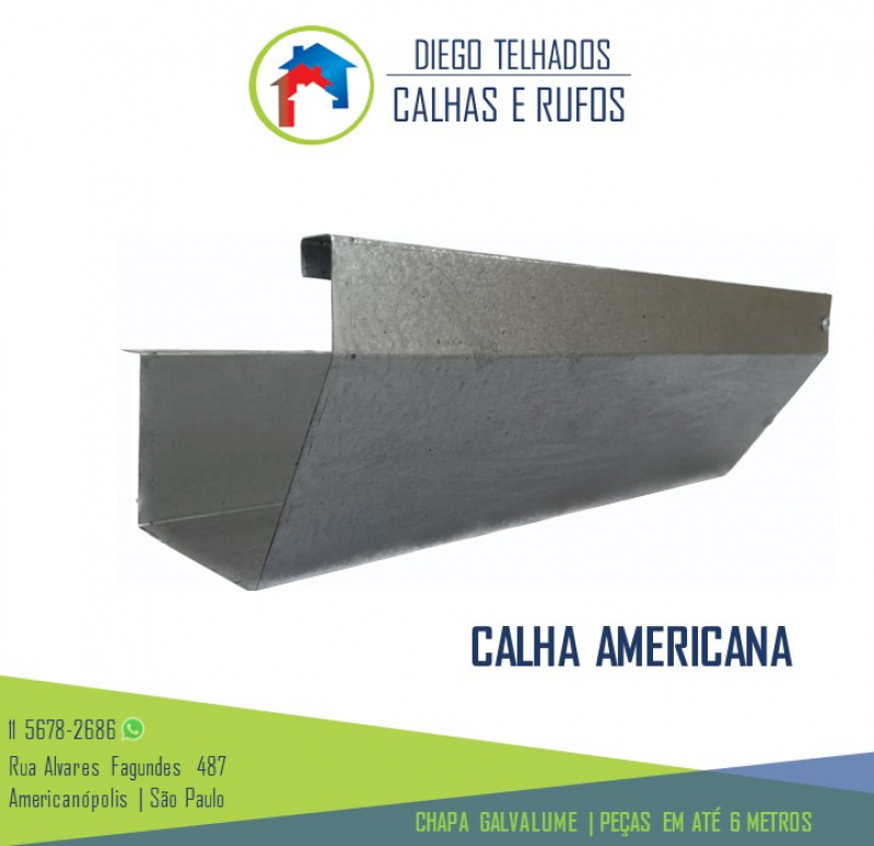 Fabricação de Calha Americana Jardim São Paulo - Calha Americana