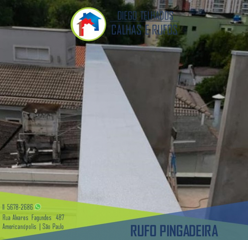 Fabricação de Rufo de Muro Lauzane Paulista - Rufo Pingadeira para Telhado
