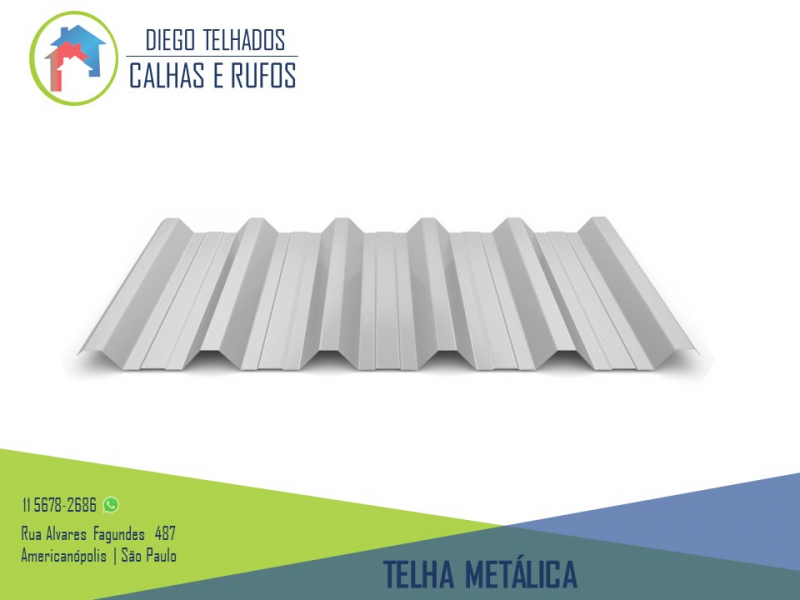 Onde Comprar Telha Metálica Sacomã - Telha Trapezoidal 25