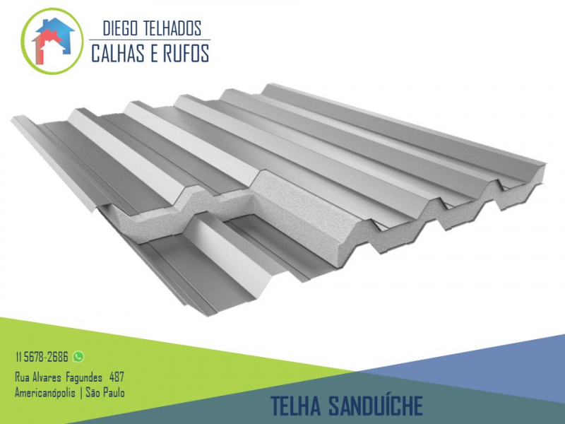 Onde Comprar Telha Sanduiche Jaçanã - Telha Trapezoidal 40