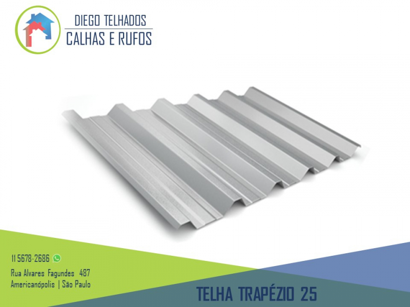 Onde Comprar Telha Trapezoidal 25 Vila Maria - Telha Trapezoidal 40