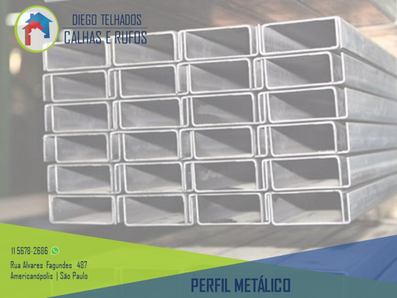 Onde Vende Perfil Metálico para Telhado Alto de Pinheiros - Perfil para Telhado Metalico
