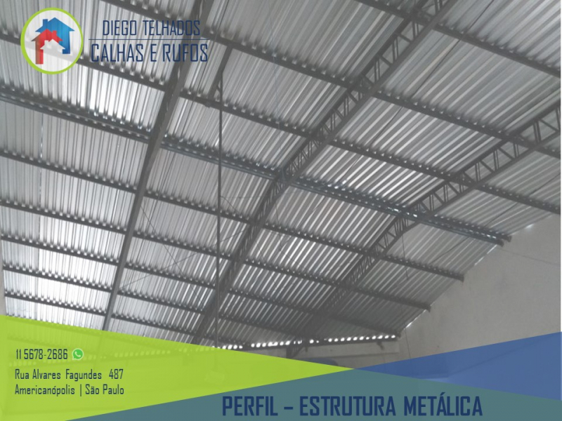 Onde Vende Perfil para Estrutura Metálica Lapa - Perfil para Telhado Metalico