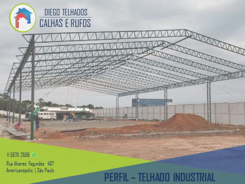 Perfil Metálico para Telhado Industrial Preço São Bernardo do Campo - Perfil Metálico para Telhado Industrial