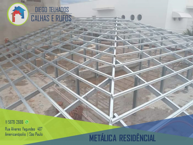 Perfil Metálico para Telhado Residencial Alto de Pinheiros - Perfil para Estrutura Industrial