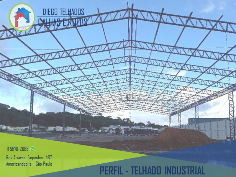 Perfil para Estrutura Industrial Preço Butantã - Perfil Metálico para Telhado