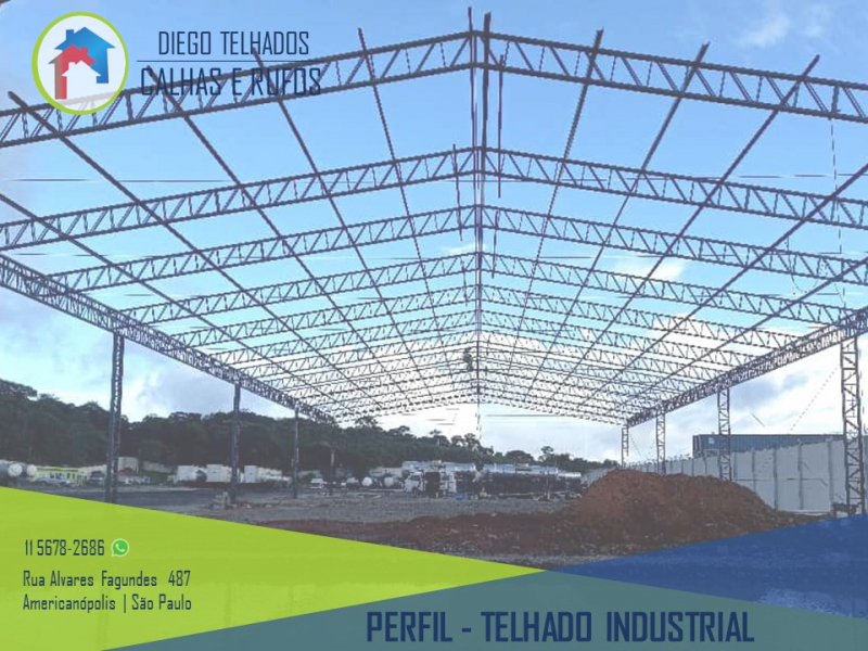 Perfil para Estrutura Industrial Ibirapuera - Perfil Metálico para Telhado Residencial