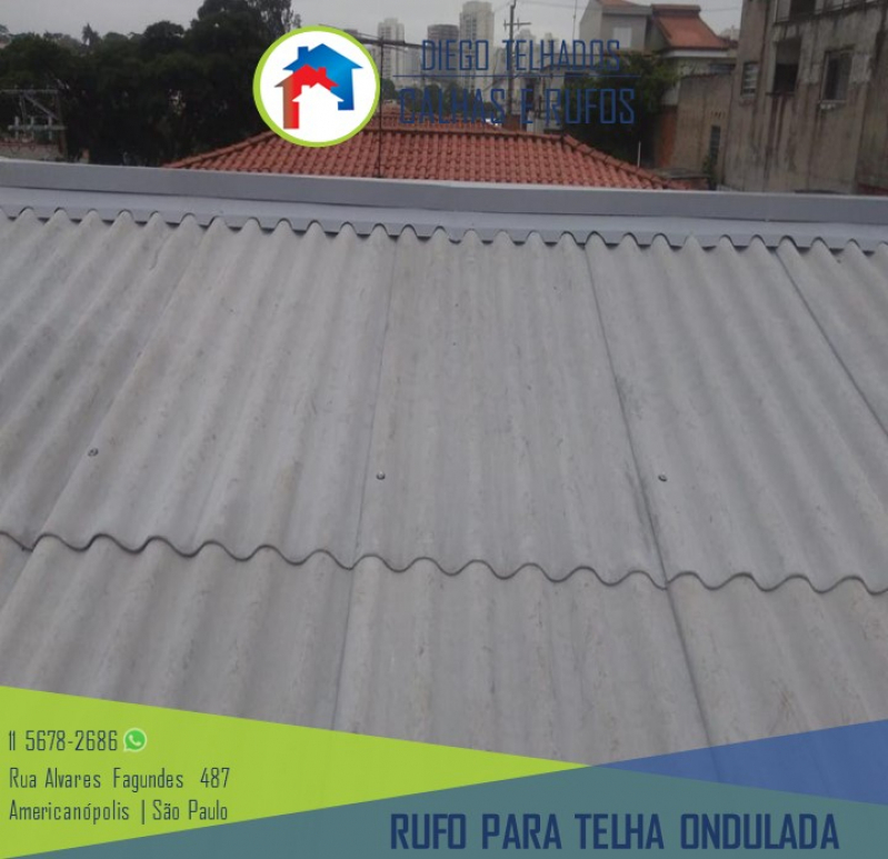Rufo Externo para Telhado Fabricação Vila Sônia - Rufo de Muro
