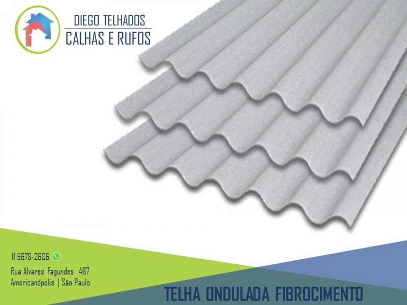 Telha Ondulada de Fibrocimento Fabricante Campo Belo - Telha Trapezoidal 25