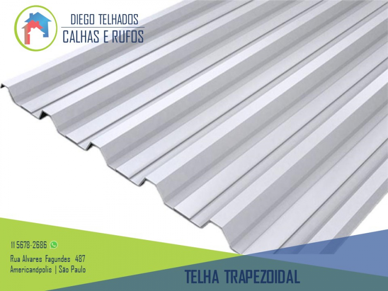 Telha Trapezoidal Fabricante Ponte Rasa - Telha Trapezoidal Sanduíche