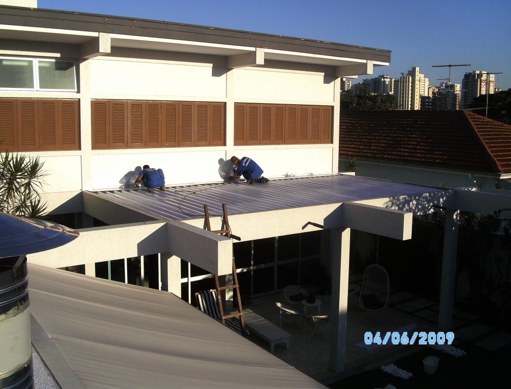 Telhado Transparente Preço Alto de Pinheiros - Telhados em Sp